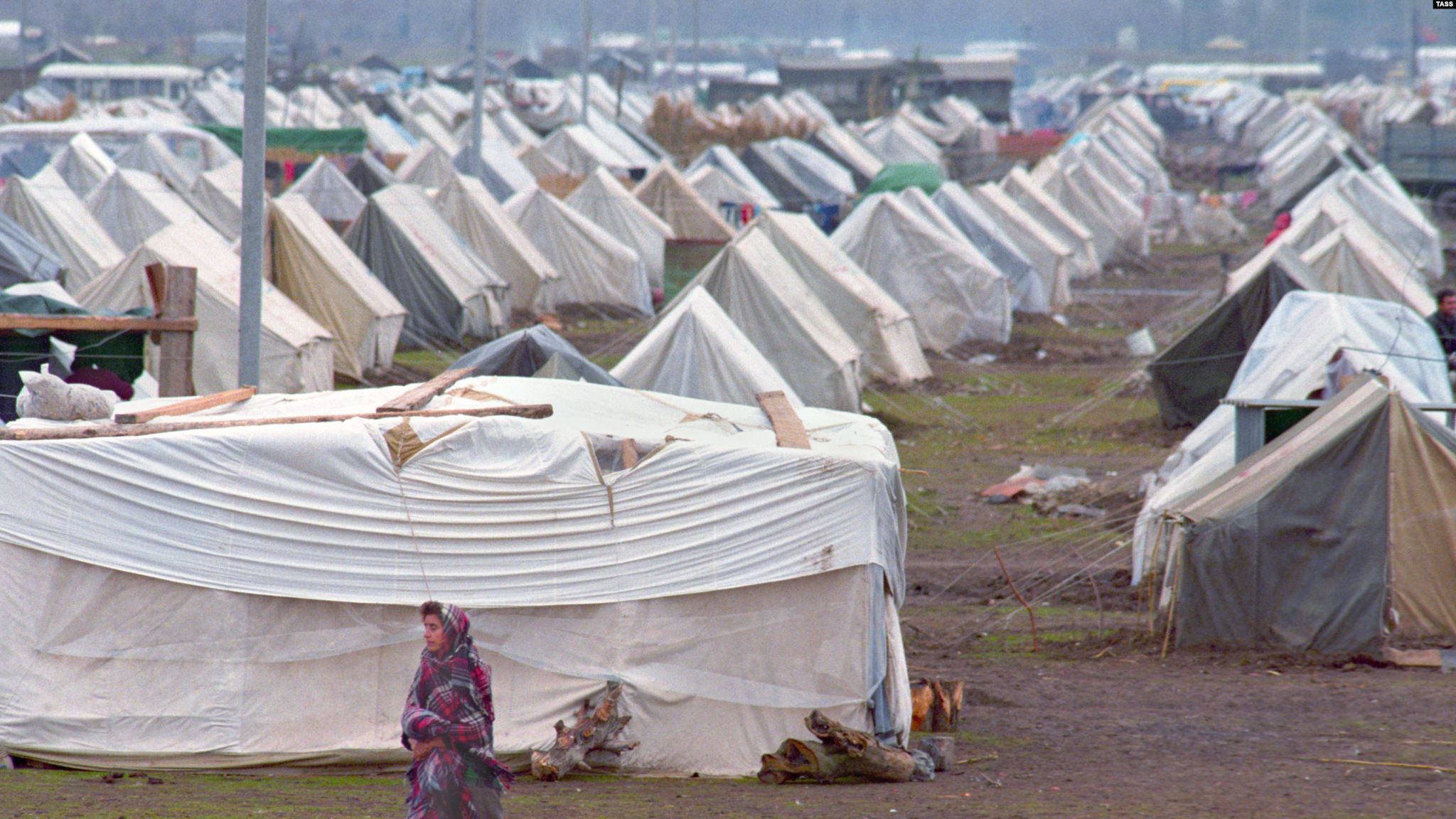 Many of the hundreds of thousands of Azeris displaced from Nagorno-Karabakh and the surrounding territories occupied by ethnic Armenian troops continue to live in camps in Azerbaijan.