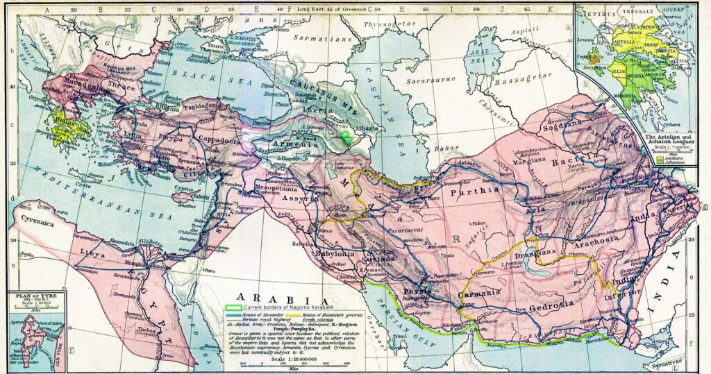 map of Karabakh part of Caucasian Albania Karabakh as a part of Caucasian Albania